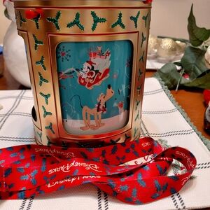 2023 Disney Parks Mickey Gold Musical Rotating Tin Popcorn Bucket 